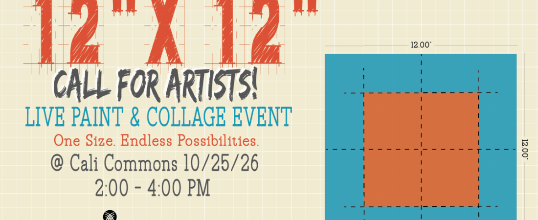12″ X 12″ Artist Live Paint & Collage